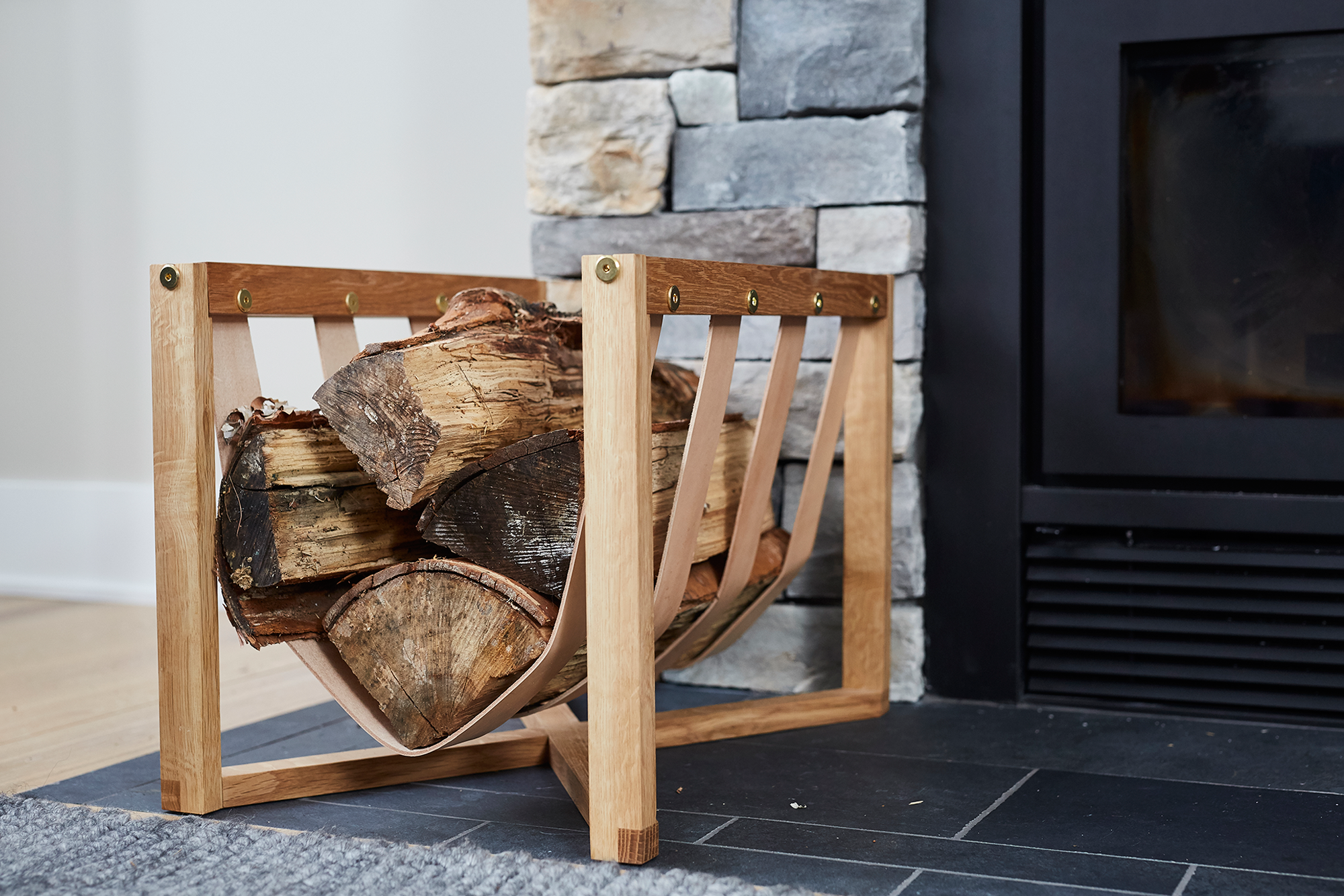 Firewood carrier and stand hotsell